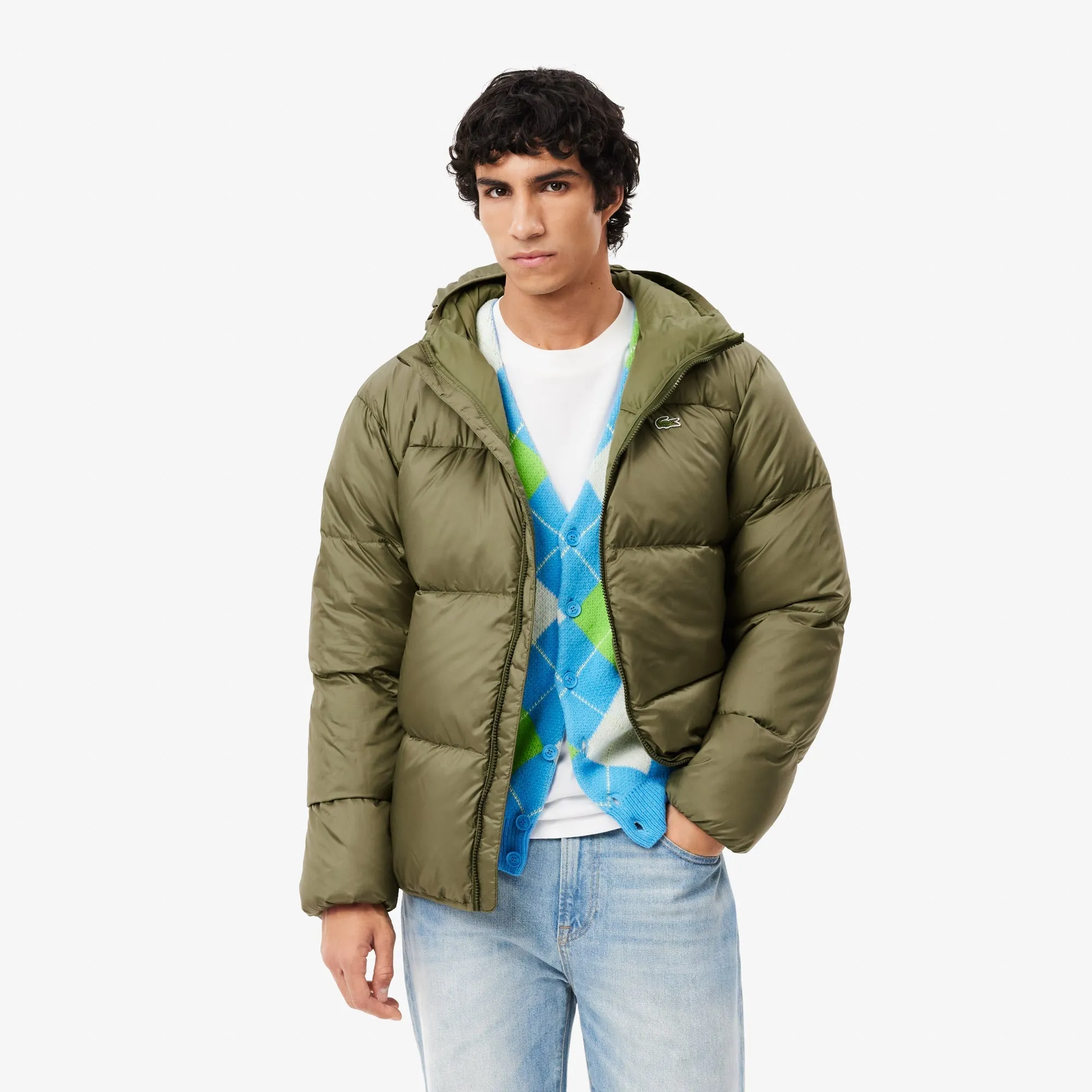 Short Water Repellent Hooded Puffed Jacket - BH2905