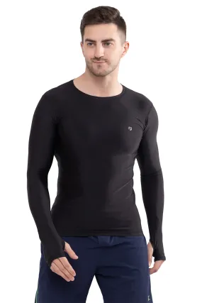Sports Wear Full Sleeve Compression T-Shirt Unisex 80035 (BLACK)