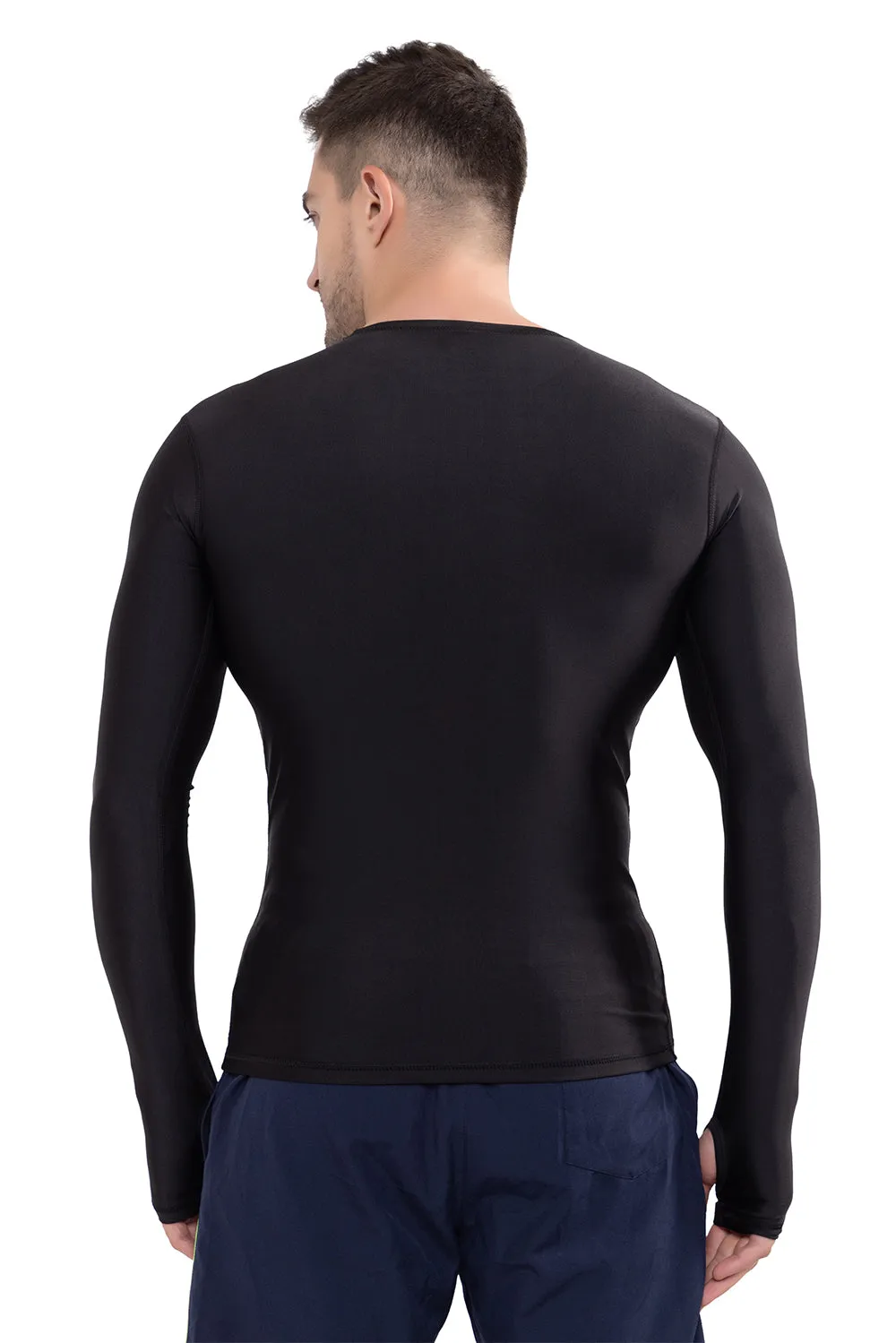 Sports Wear Full Sleeve Compression T-Shirt Unisex 80035 (BLACK)