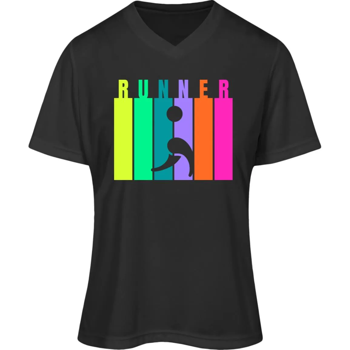 Still I Runner V-Neck Moisture-Wicking Tee