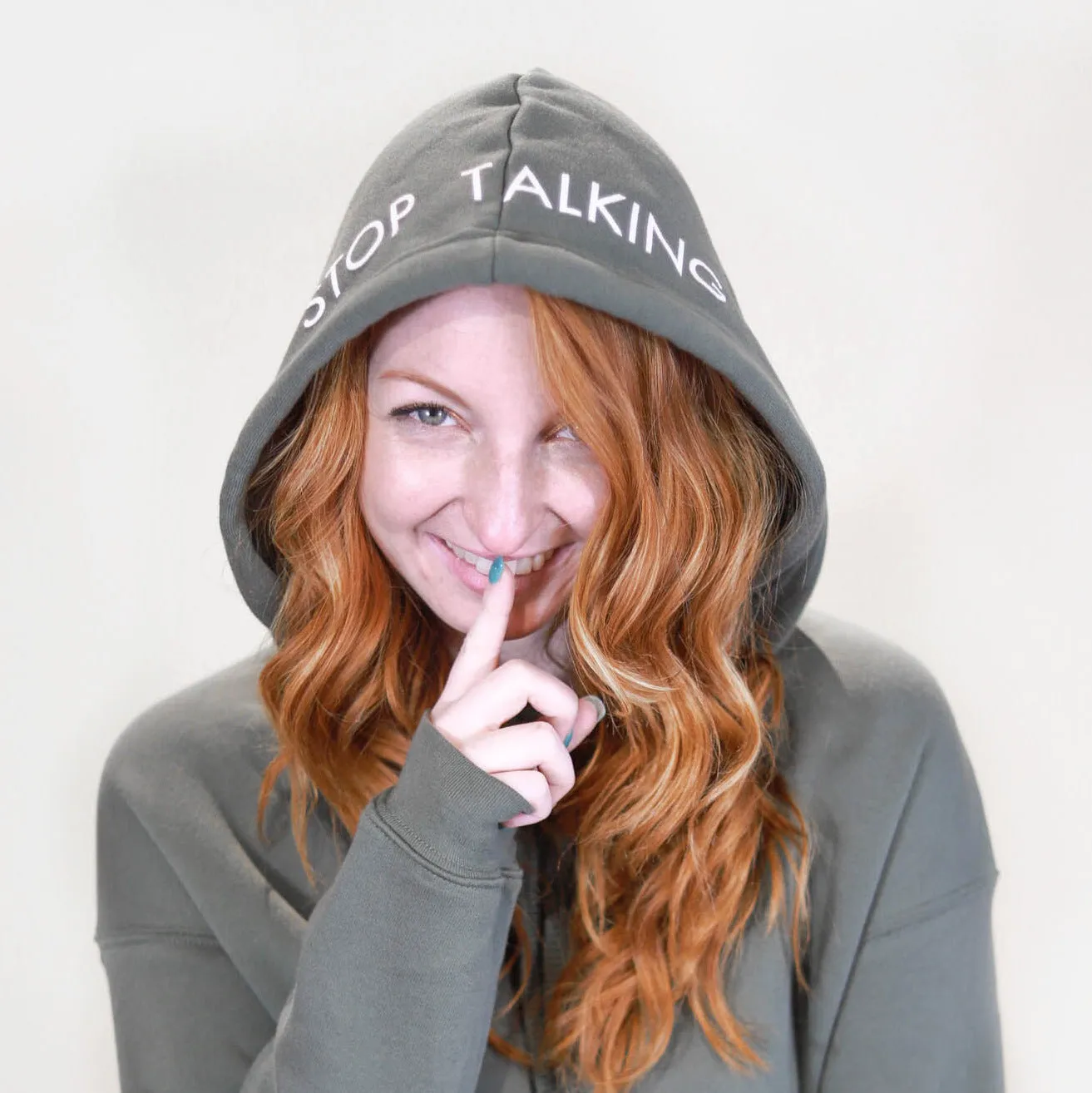 Stop Talking Crop Hoodie