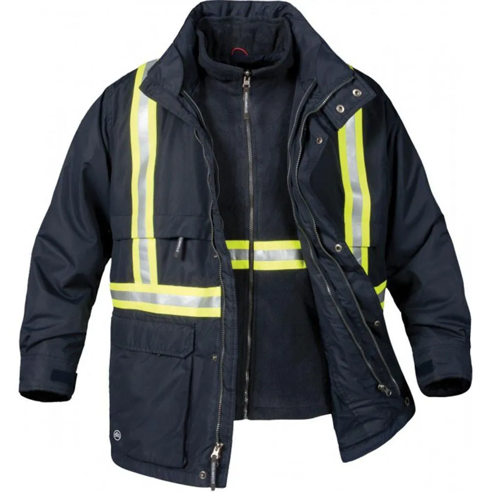 Stormtech Men's Navy Explorer 3-In-1 Reflective Jacket