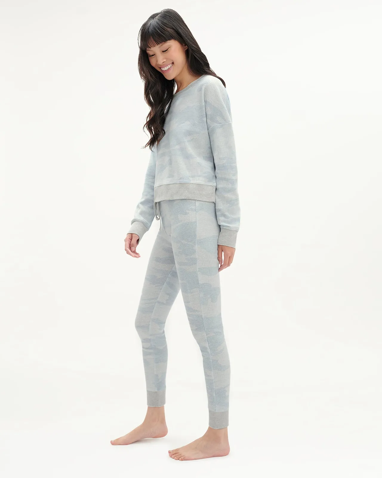 Sweet Dreams Thermal PJ Set in Frost Camo
