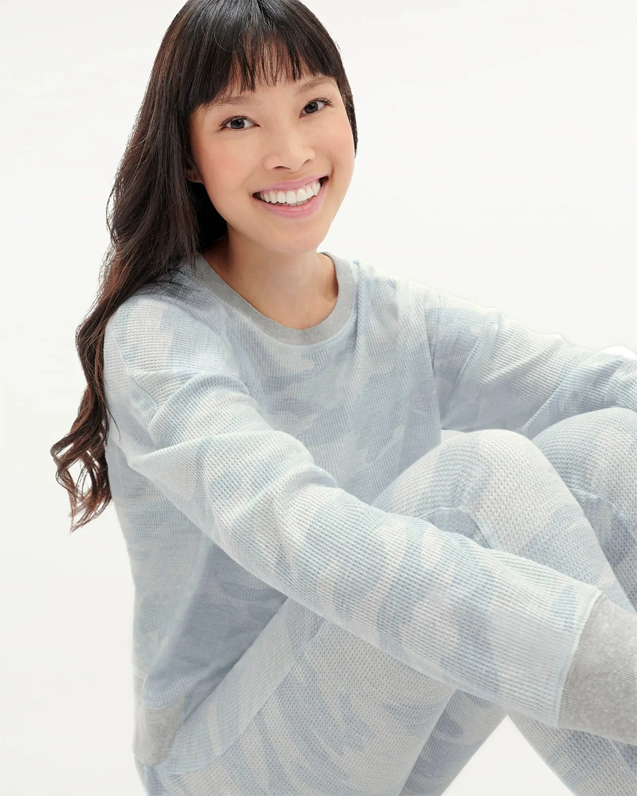 Sweet Dreams Thermal PJ Set in Frost Camo