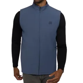 TRAVIS MATHEW FULL ZIP HEATER VEST - VINTAGE INDIGO