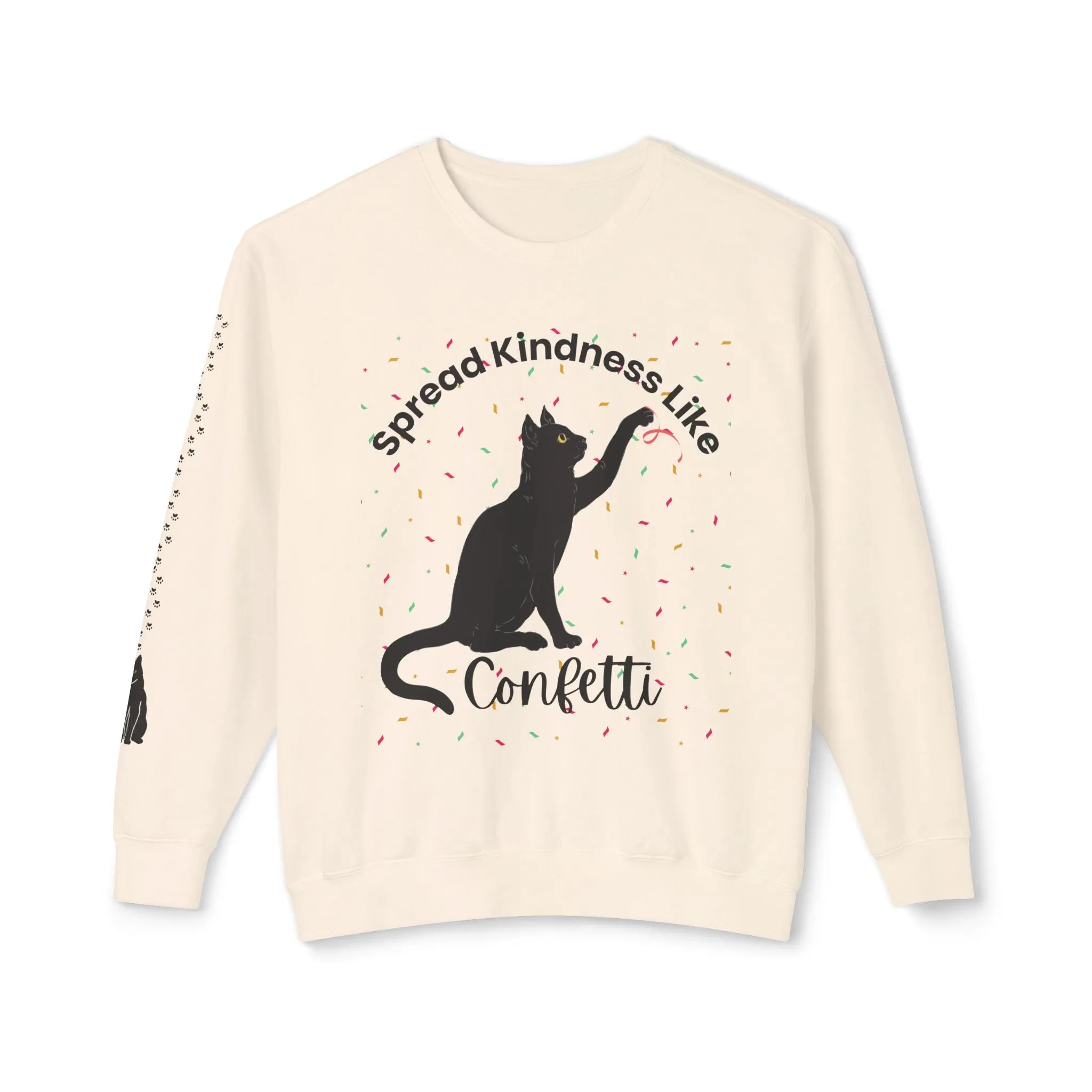 Unisex Lightweight Crewneck Sweatshirt Spread Kindness Like Confetti