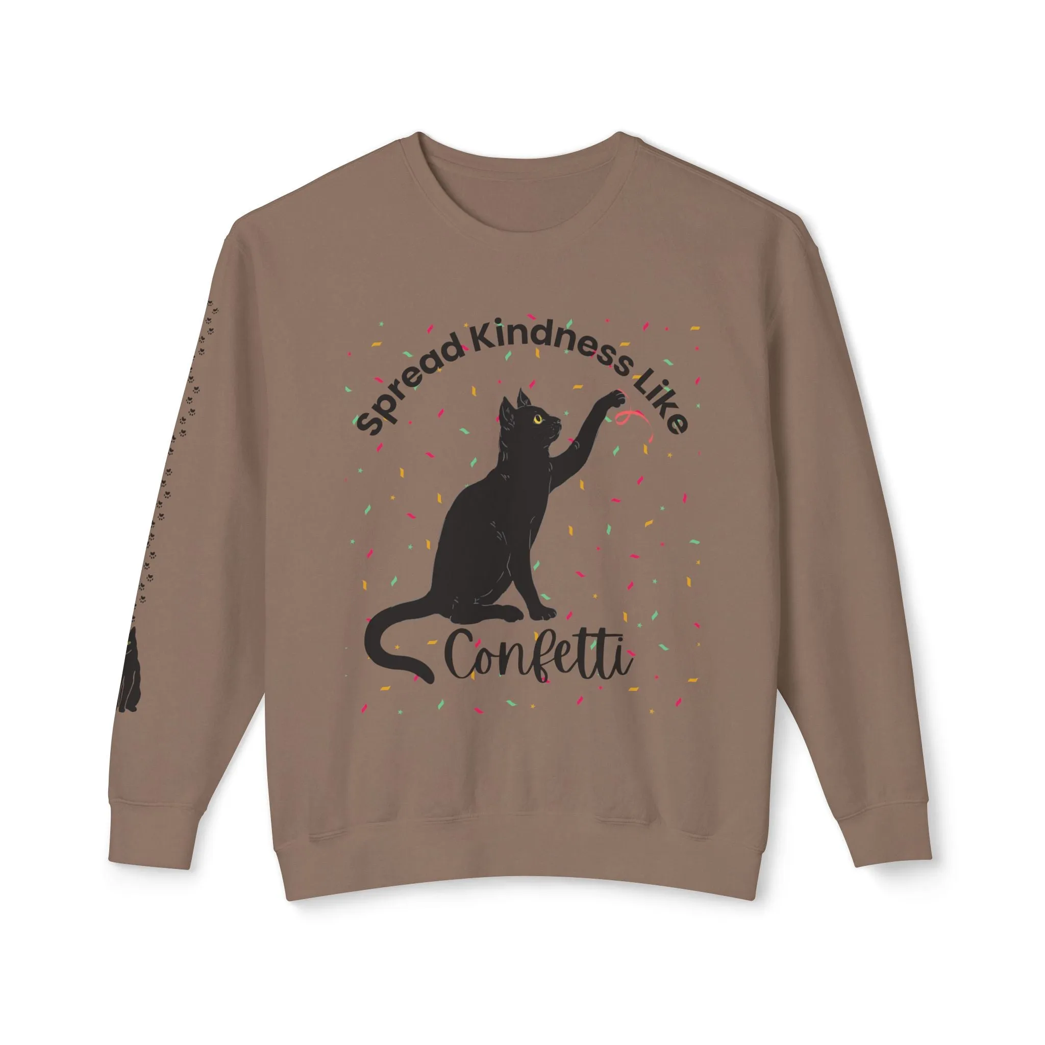 Unisex Lightweight Crewneck Sweatshirt Spread Kindness Like Confetti