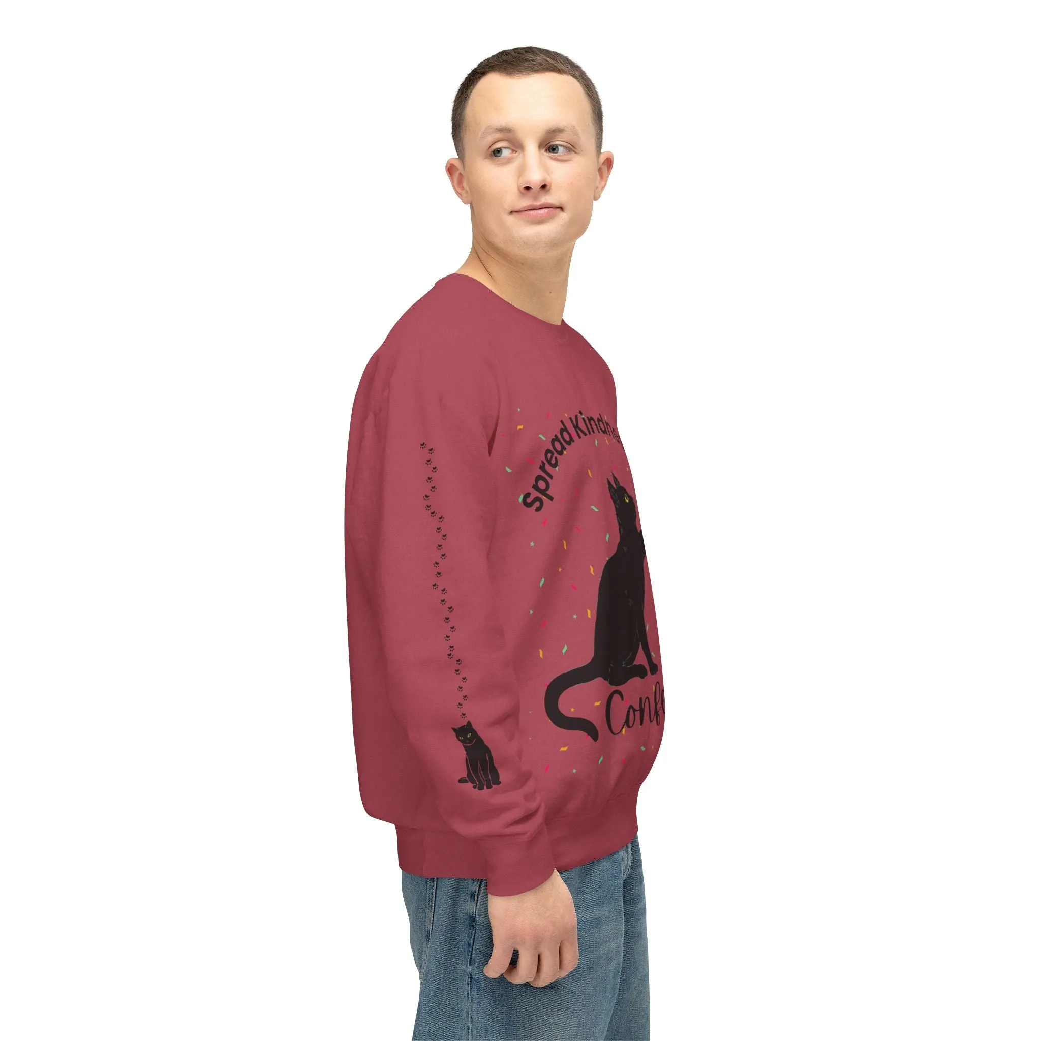 Unisex Lightweight Crewneck Sweatshirt Spread Kindness Like Confetti
