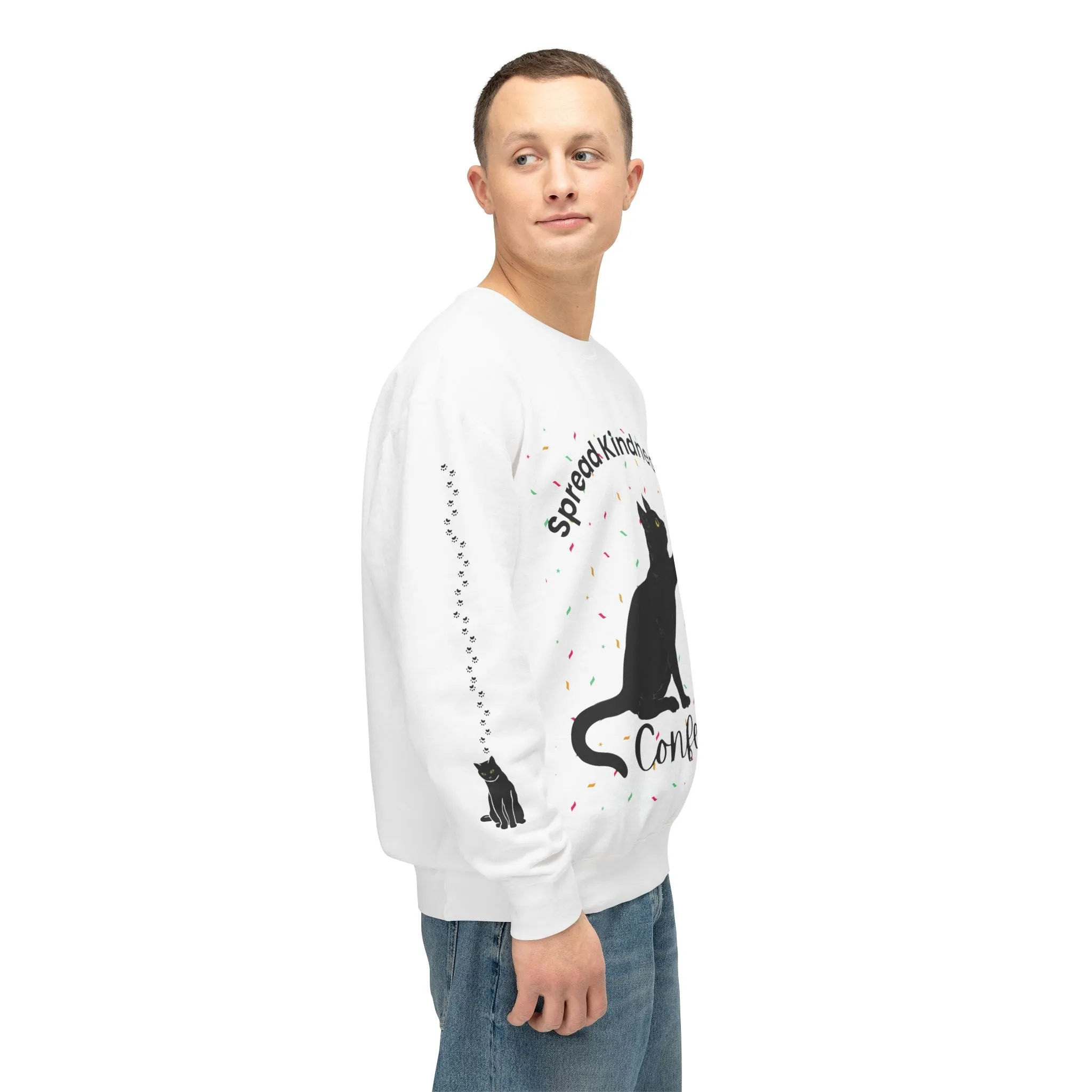 Unisex Lightweight Crewneck Sweatshirt Spread Kindness Like Confetti
