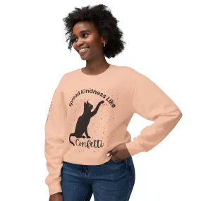 Unisex Lightweight Crewneck Sweatshirt Spread Kindness Like Confetti