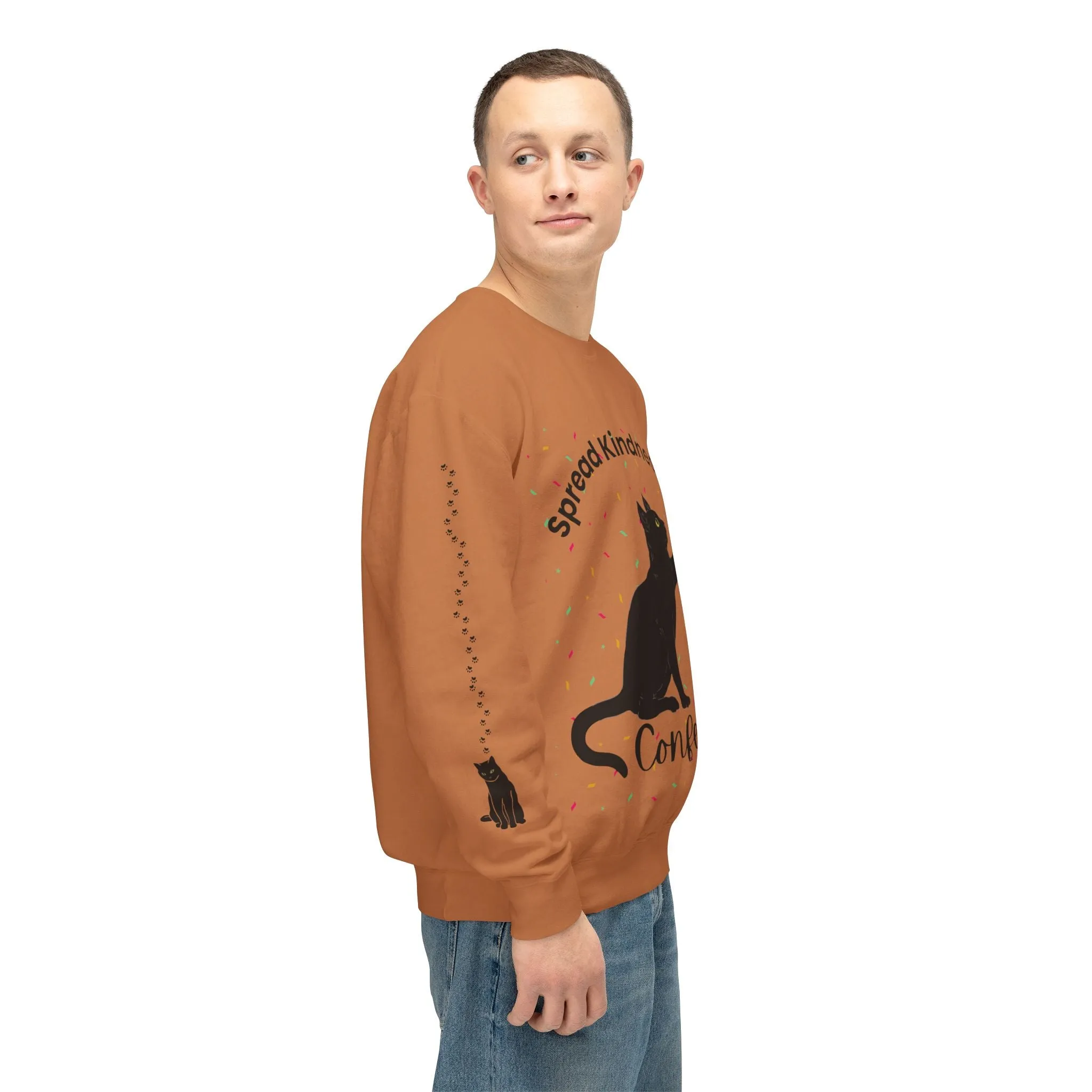 Unisex Lightweight Crewneck Sweatshirt Spread Kindness Like Confetti