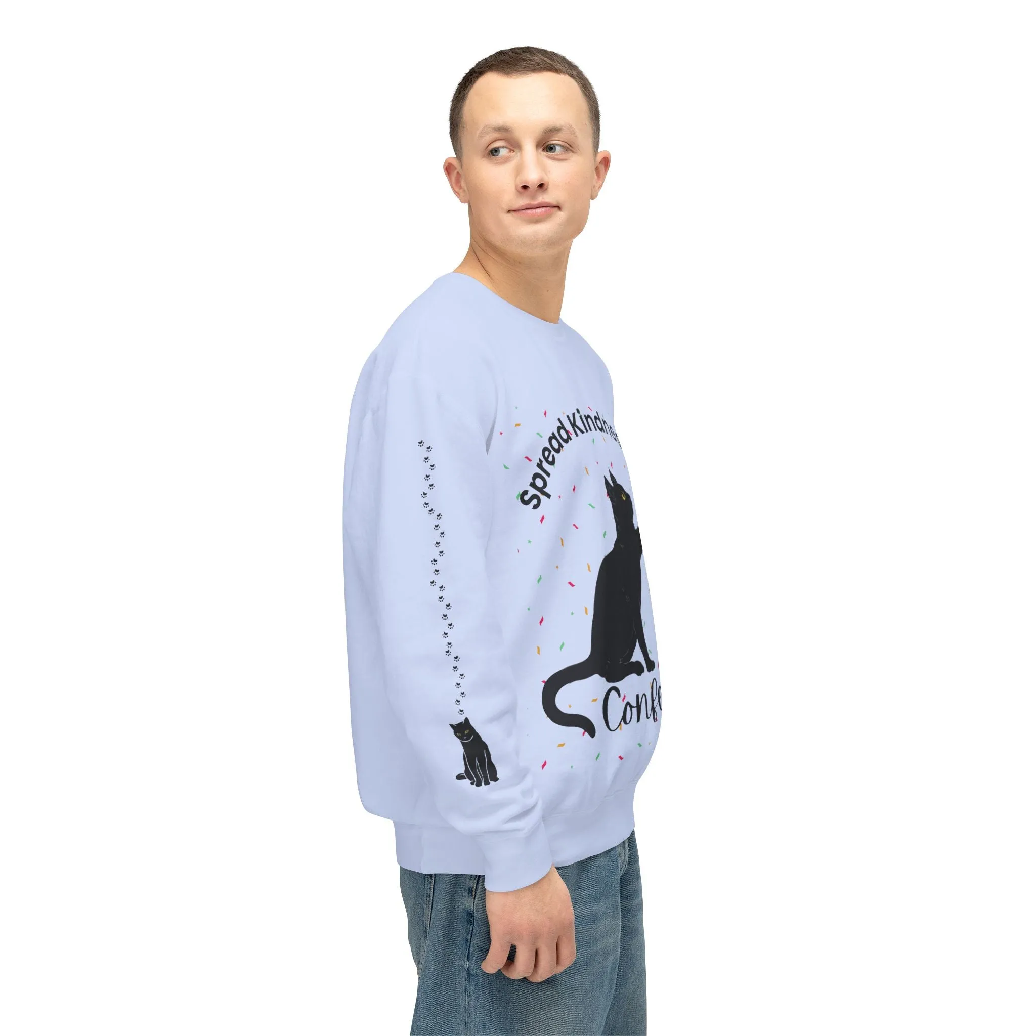 Unisex Lightweight Crewneck Sweatshirt Spread Kindness Like Confetti