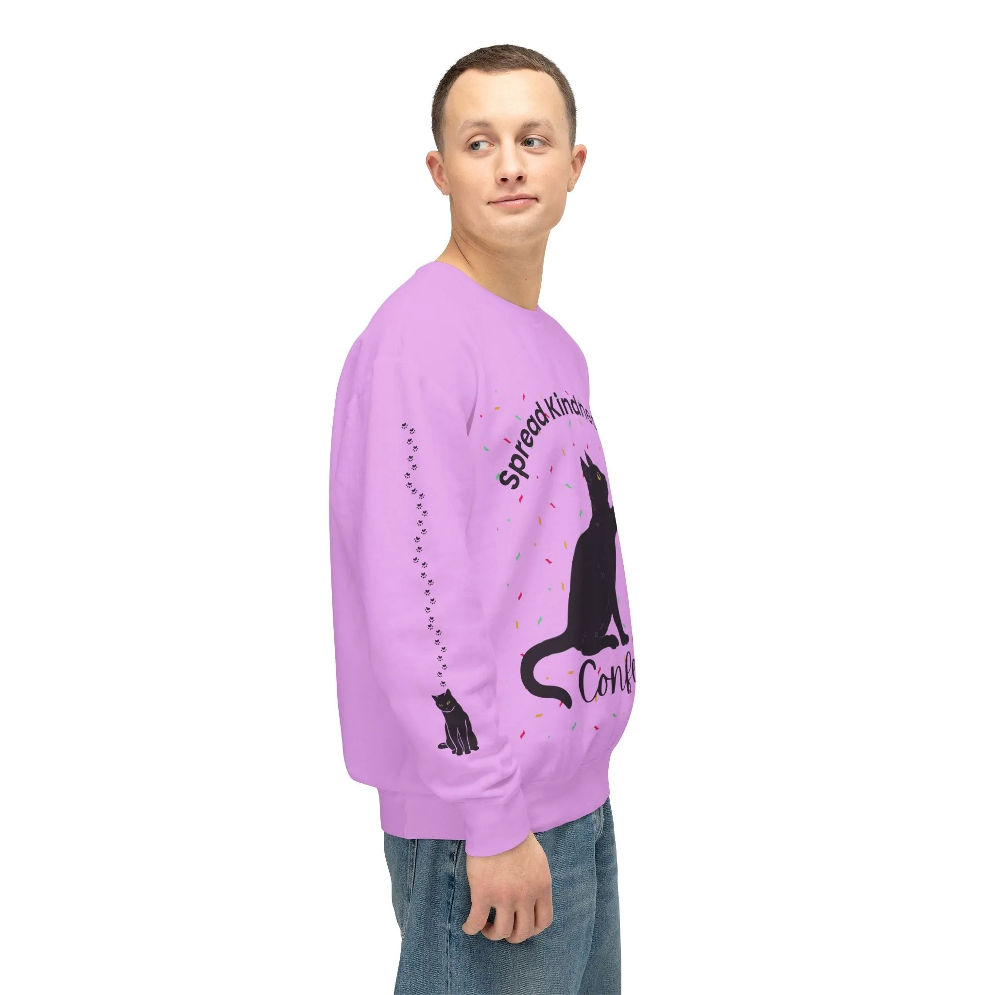 Unisex Lightweight Crewneck Sweatshirt Spread Kindness Like Confetti
