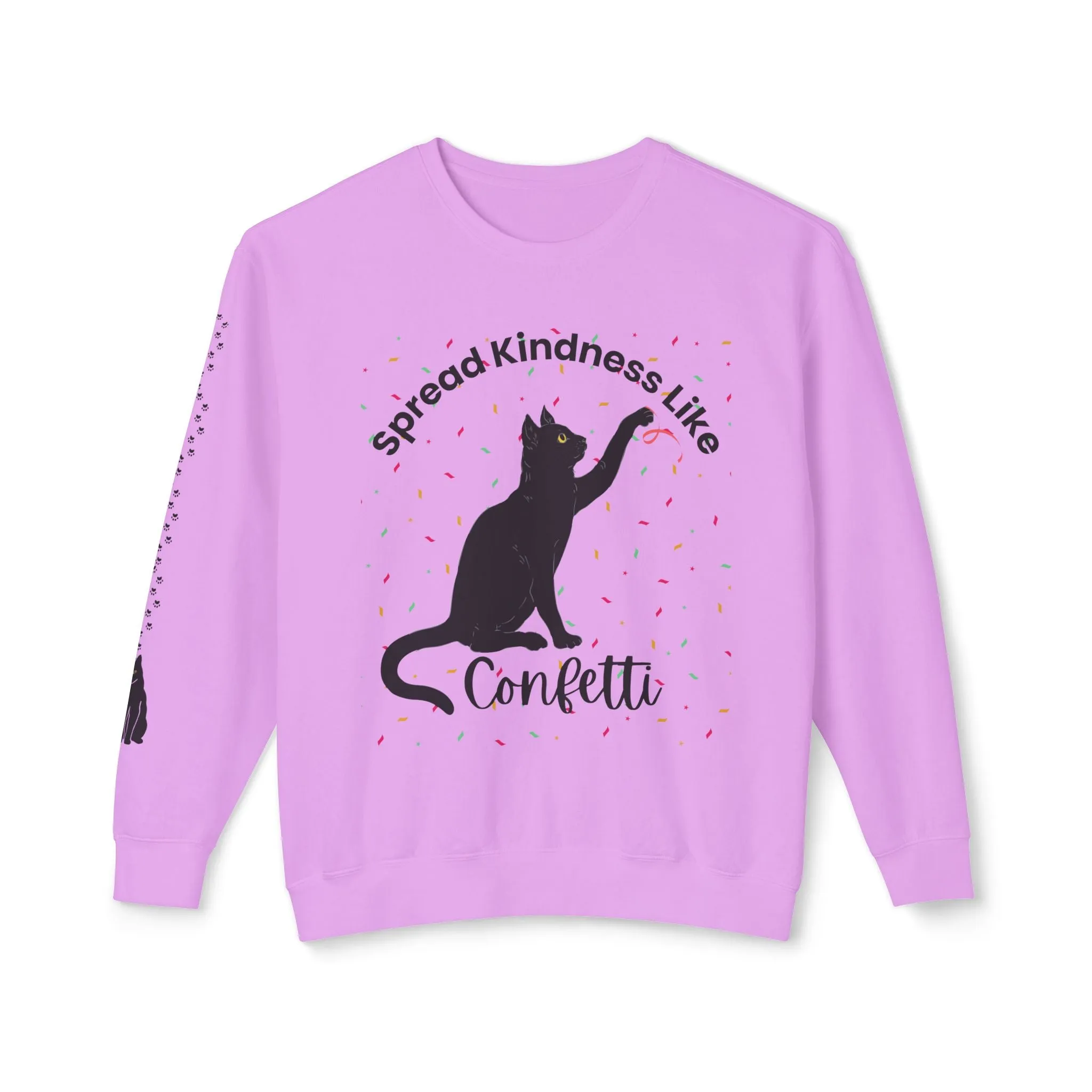 Unisex Lightweight Crewneck Sweatshirt Spread Kindness Like Confetti
