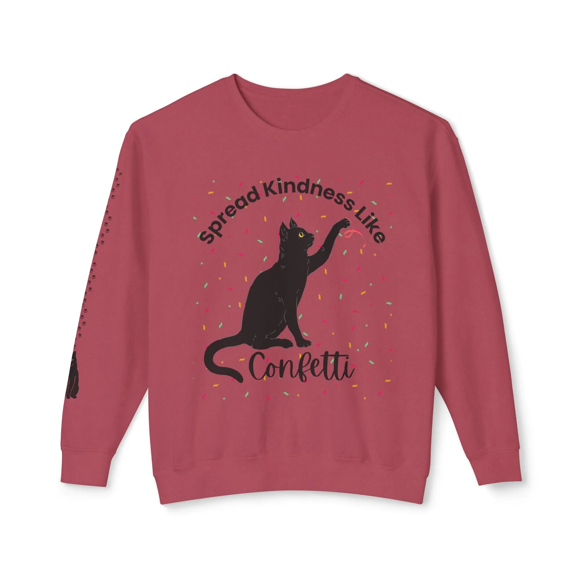 Unisex Lightweight Crewneck Sweatshirt Spread Kindness Like Confetti