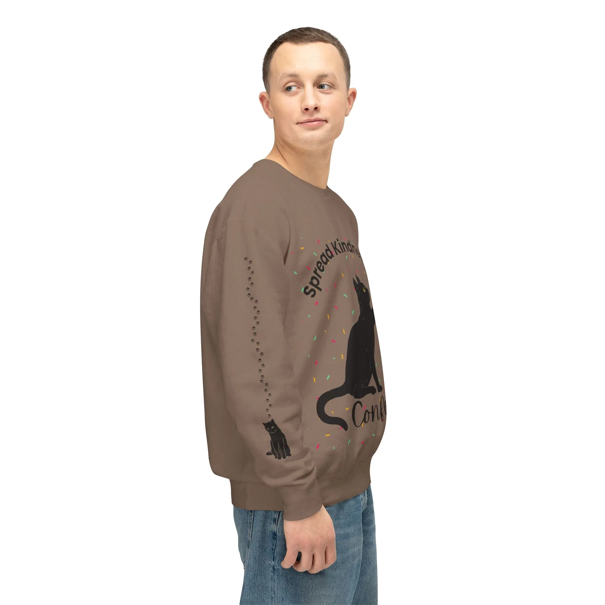Unisex Lightweight Crewneck Sweatshirt Spread Kindness Like Confetti