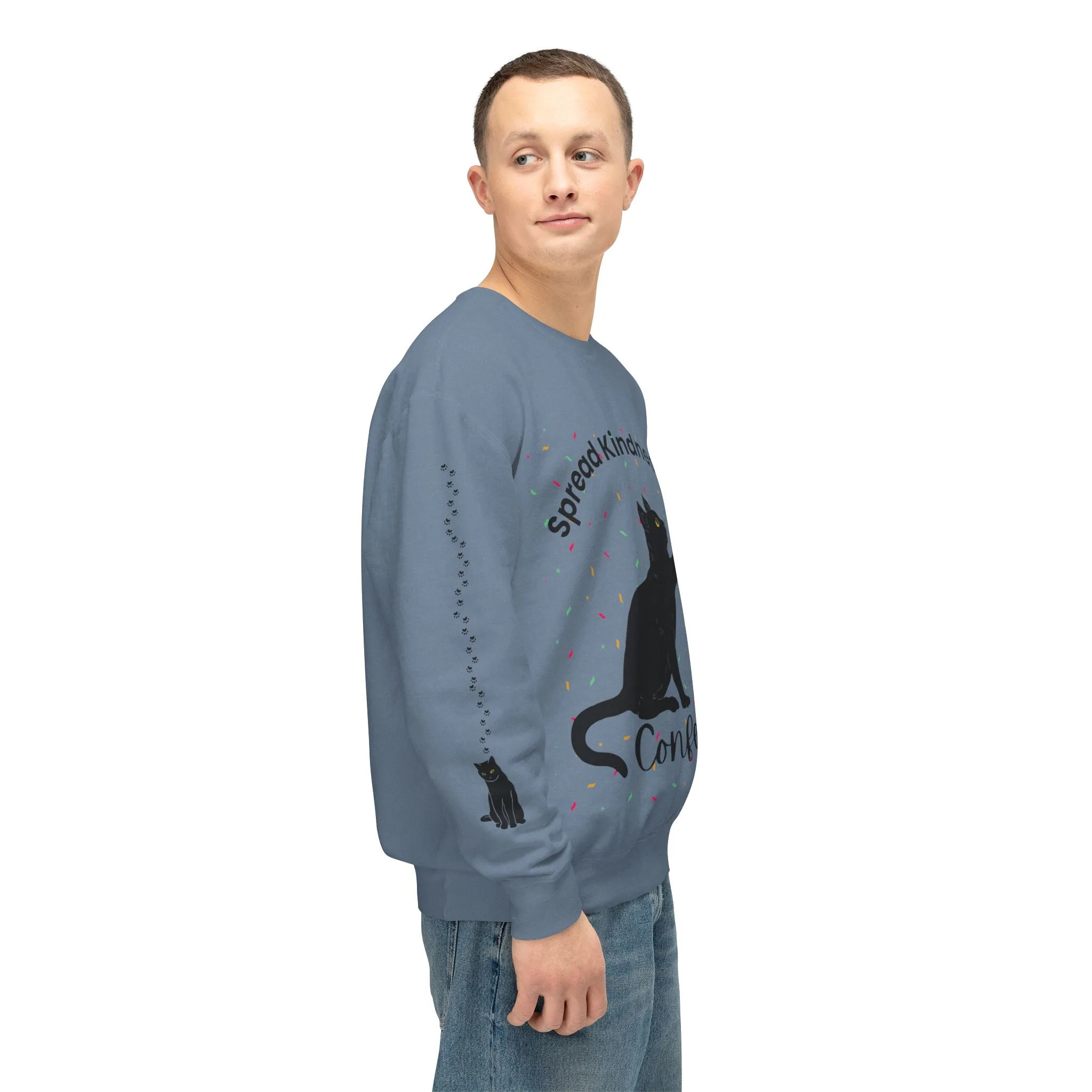 Unisex Lightweight Crewneck Sweatshirt Spread Kindness Like Confetti