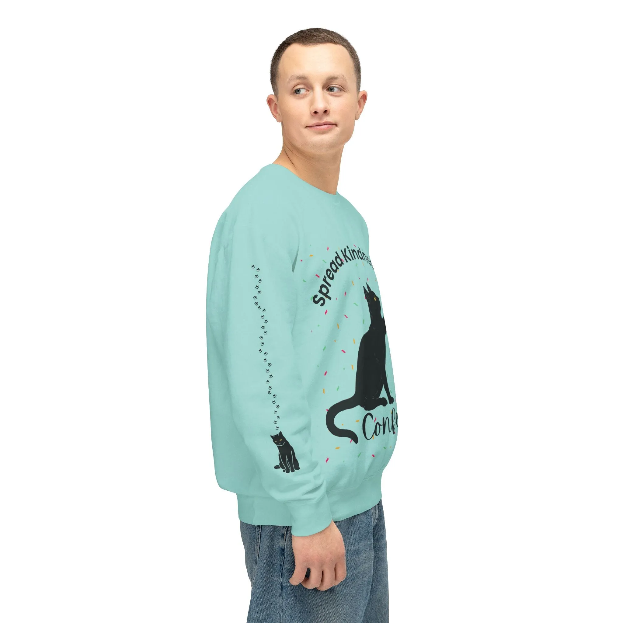 Unisex Lightweight Crewneck Sweatshirt Spread Kindness Like Confetti