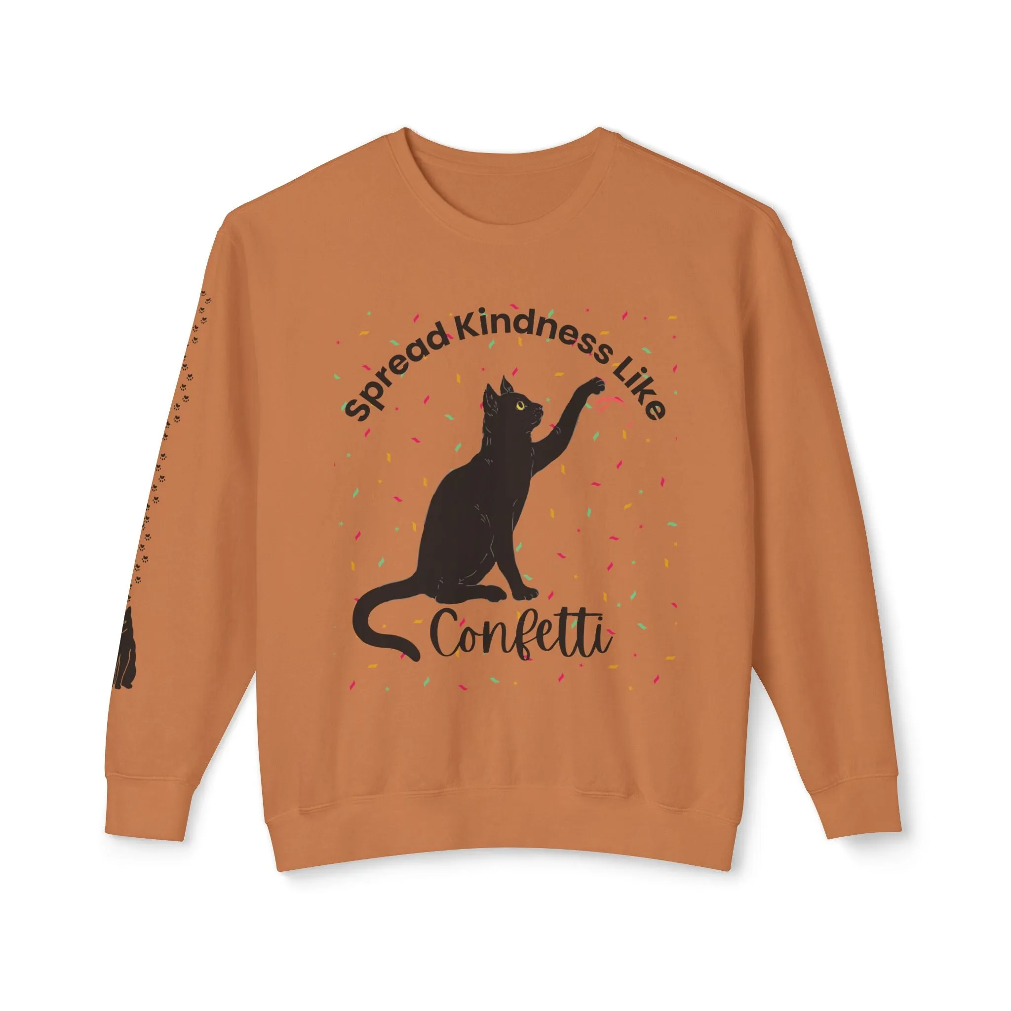Unisex Lightweight Crewneck Sweatshirt Spread Kindness Like Confetti