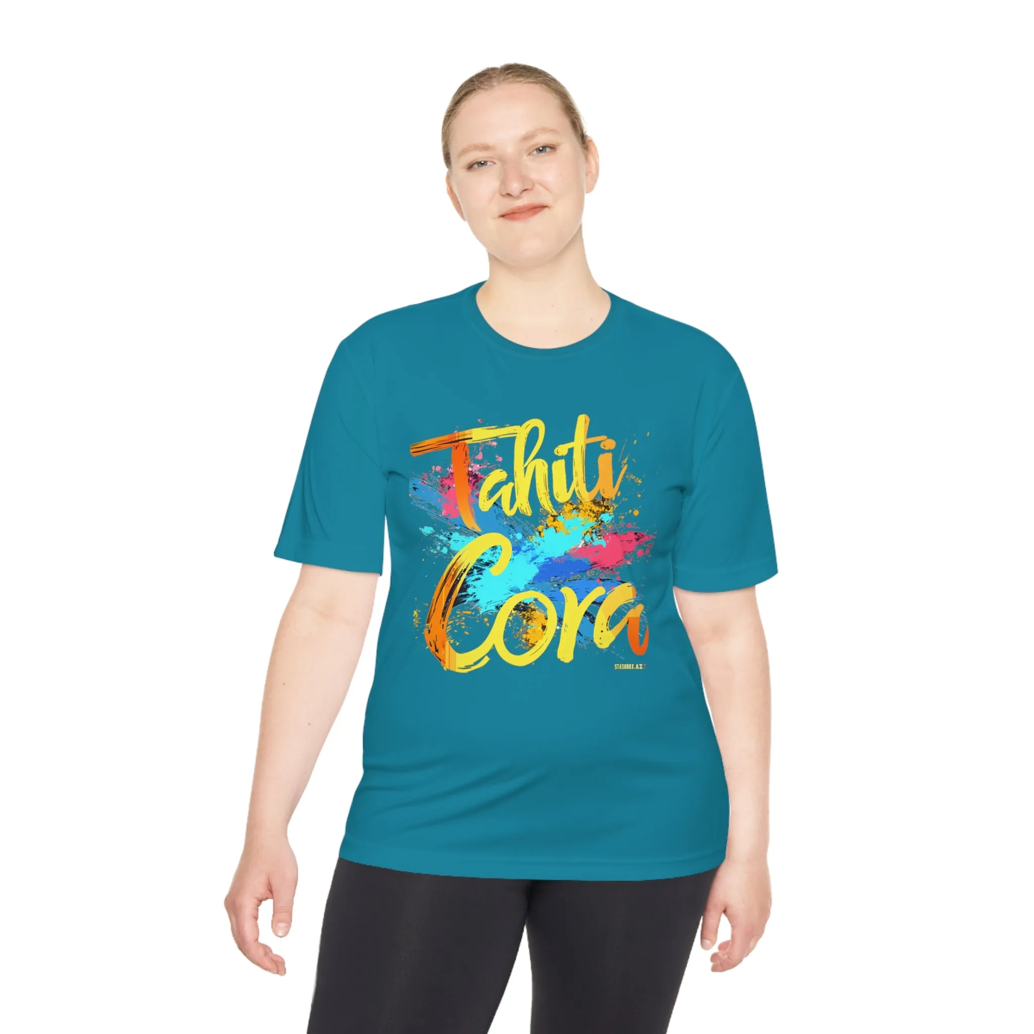 Unisex Moisture Wicking Tee Tahiti Cora Logo 003