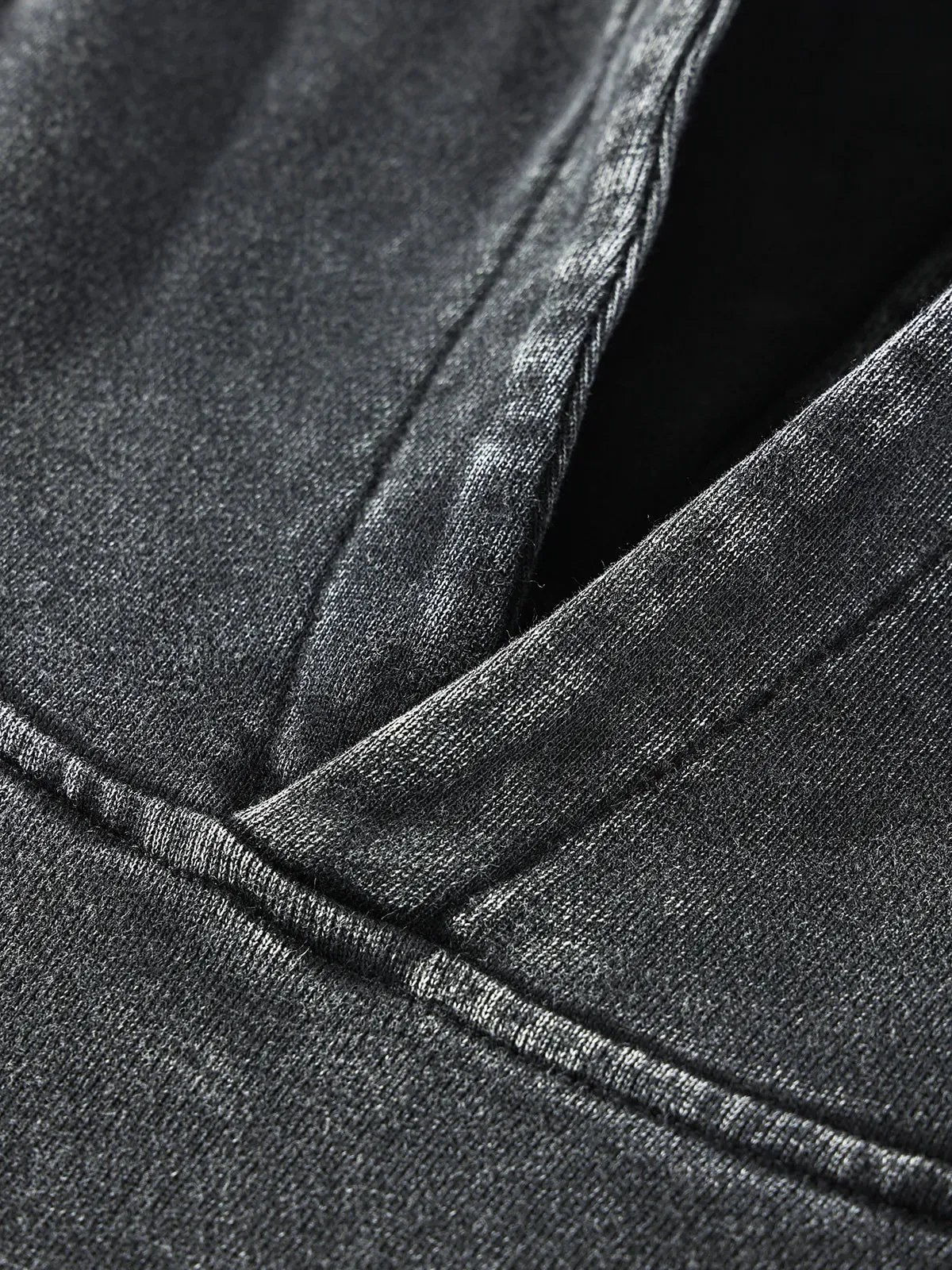 Vintage Black Acid Wash Hoodie