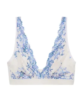 Wacoal Pastel Parchment/Blue Multi Embrace Lace Wire Free Bralette