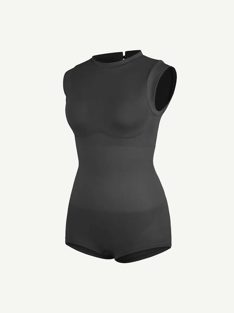 Wholesale Seamless Cap Sleeve Waist and Abdomen Shaping Shapewear Bodysuit