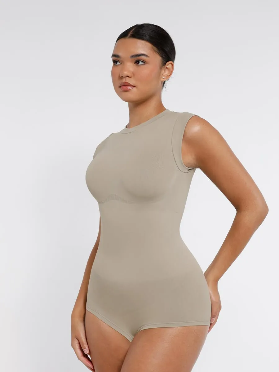 Wholesale Seamless Cap Sleeve Waist and Abdomen Shaping Shapewear Bodysuit