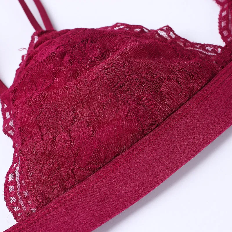 Women's Floral Lace Bra | Comfortable Adjusted Underwear