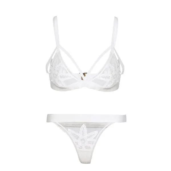 Women's Lace Underwear Set | Soft Mesh Panty & Bralette
