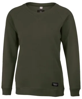Womens Newport  luxury lightweight crewneck | Olive