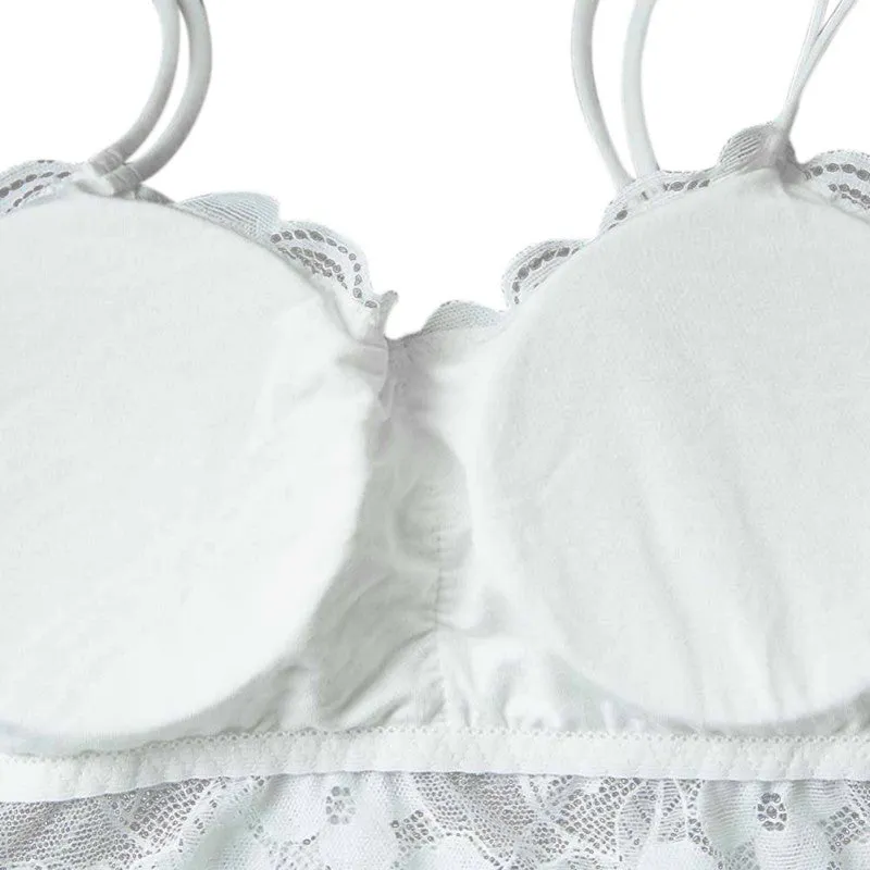 Women's V-Neck Lace Bra