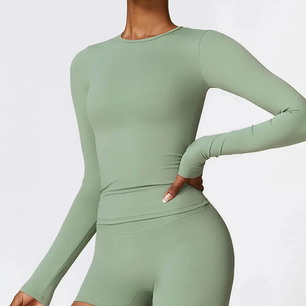 Yoga Shirts Seamless Crop Top.