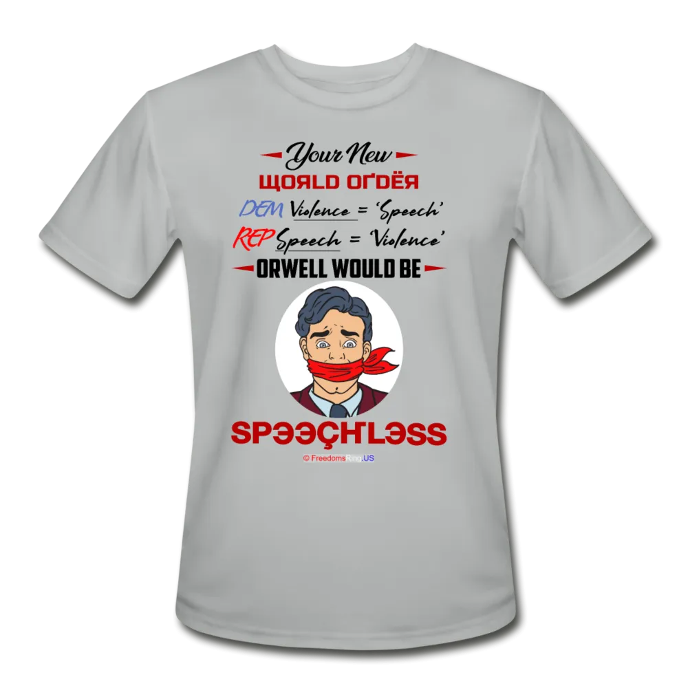 YOUR NEW WORLD ORDER - Men’s Moisture Wicking Performance T-Shirt